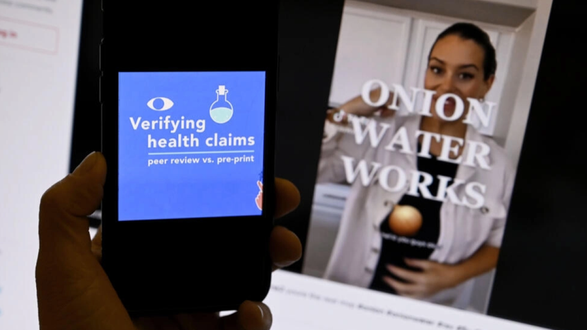 Fotograma de un video sobre el jugo de cebolla tomada en TikTok, el 20 de diciembre de 2022.