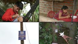 Desde que la pandemia llegó a Ecuador, Renzo Calle caminó hasta tres kilómetros para seguir sus clases en un computador alquilado con internet, un servicio que hasta hace poco más de una semana no llegaba a Río Limón, una comunidad de indígenas shuar.