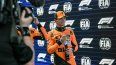El piloto británico de McLaren, Lando Norris, reacciona después de conseguir la pole position en la sesión de clasificación del Gran Premio de Australia de Fórmula 1 en el Circuito Albert Park en Melbourne, el 15 de marzo de 2025.