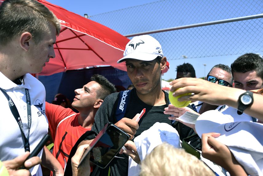 Nadal estuvo entrenando durante la semana pasada en su natal Mallorca.