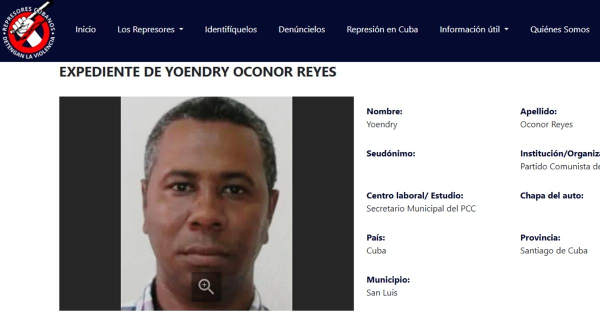 Cuba: Incluyen en la lista de represores al Secretario del Partido Comunista en Baire