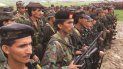 Fotografía de abril del año 2000 que muestra a un grupo de guerrilleros de las FARC en Colombia. Fotografía de abril del año 2000 que muestra a un grupo de guerrilleros de las FARC en Colombia.