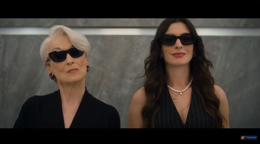 Las actrices Meryl Streep y Anne Hathaway interpretan a Miranda Priestly y Andy Sachs, respectivamente, en The Devil Wears Prada 2.&nbsp;