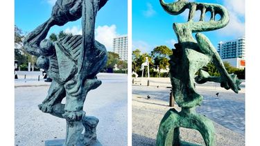 Esculturas del artista Oswaldo Vigas.