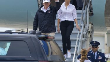  El presidente de Estados Unidos, Donald J. Trump, y la primera dama, Melania Trump, llegan a Corpus Christi, Texas, EEUU.