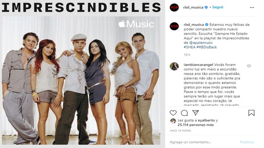 El grupo mexicano RBD.