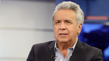 El presidente de Ecuador, Lenín Moreno, durante una entrevista televisada. 