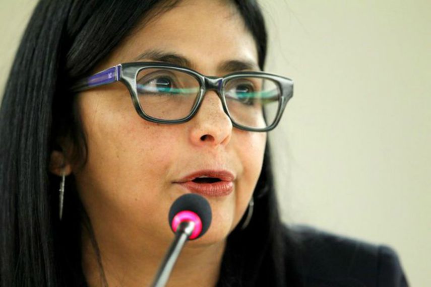 La canciller venezolana calificó a los Estados Unidos como el imperio más sanguinario jamás visto (TWITTER/@CaraotaDigital)