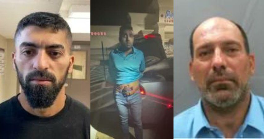 Tres de los iraníes detenidos en EEUU. 
