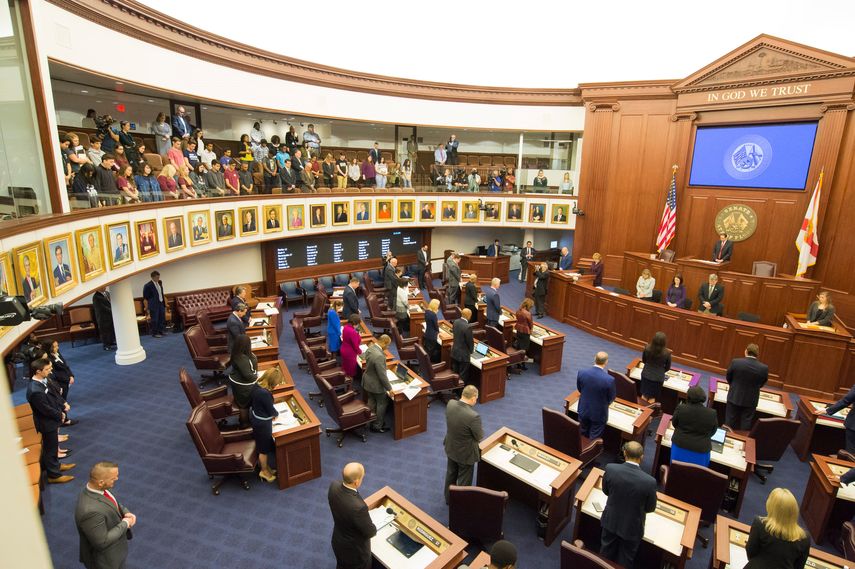 Vista parcial del Congreso de la Florida, donde se discuten las propuestas de ley y se realiza la votación.