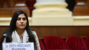 La cuñada del presidente peruano Pedro Castillo, Yenifer Paredes, asiste como invitada a una auditoría del Congreso.