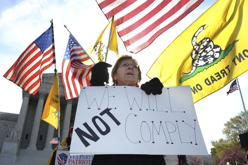 Activistas antiaborto se manifiestan frente al Tribunal Supremo de Estados Unidos.&nbsp;