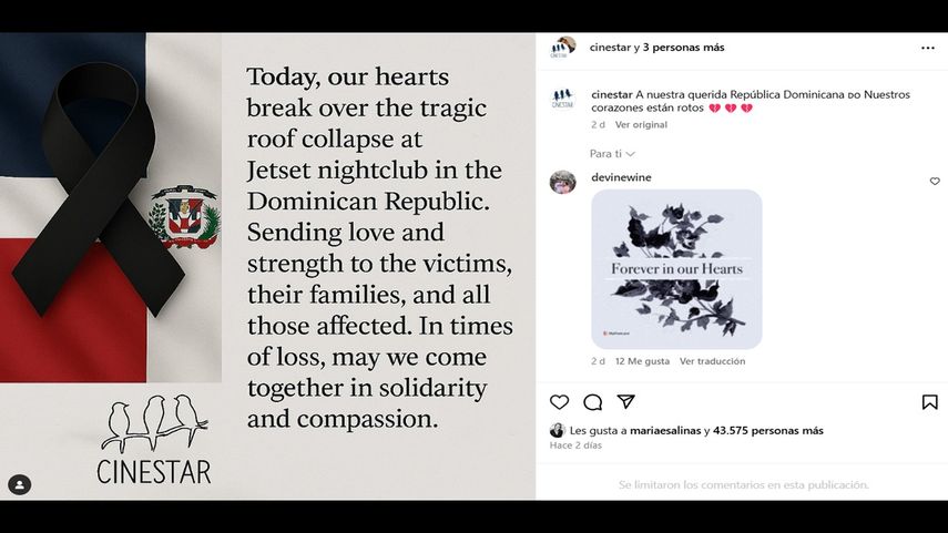 La actriz de origen dominicano Zoe Saldaña se pronuncia tras tragedia en discoteca Jet Set, ocurrida en República Dominicana.