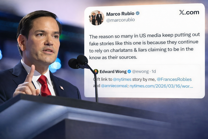 Marco Rubio negó un reporte de The New York Times sobre supuestas condiciones de Donald Trump en negociaciones con Cuba.
