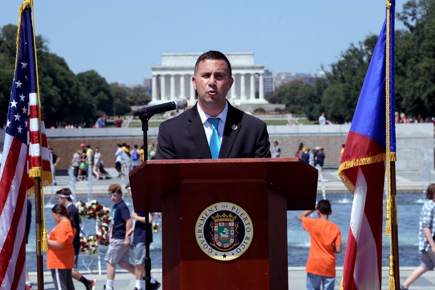 El congresista demócrata por Florida, el puertorriqueño Darren Soto, habla durante una conferencia de prensa.&nbsp;