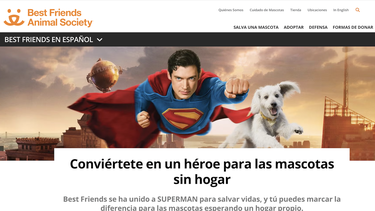 Campaña de Best Friends Animal Society junto a Superman a favor de las mascotas. 
