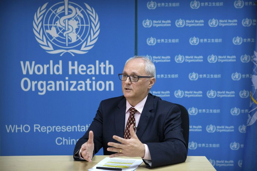 En esta imagen del 23 de enero de 2020, el doctor Gauden Galea, representante de la Organizaci&oacute;n Mundial de la Salud en China, durante una entrevista con The Associated Press en las oficinas de la OMS en Beijing.&nbsp;