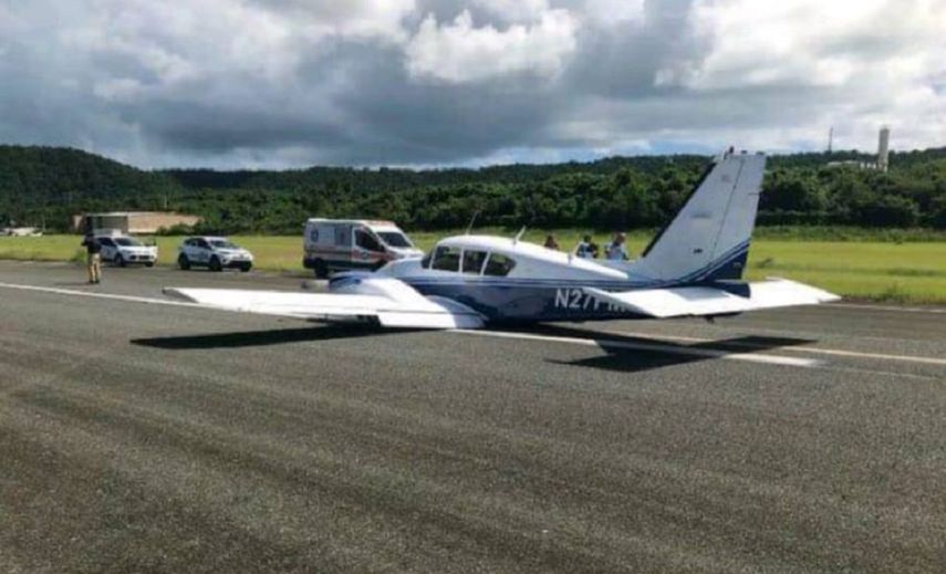 La pequeña nave tuvo daños en el fuselaje durante el aterrizaje de emergencia. Archivo.