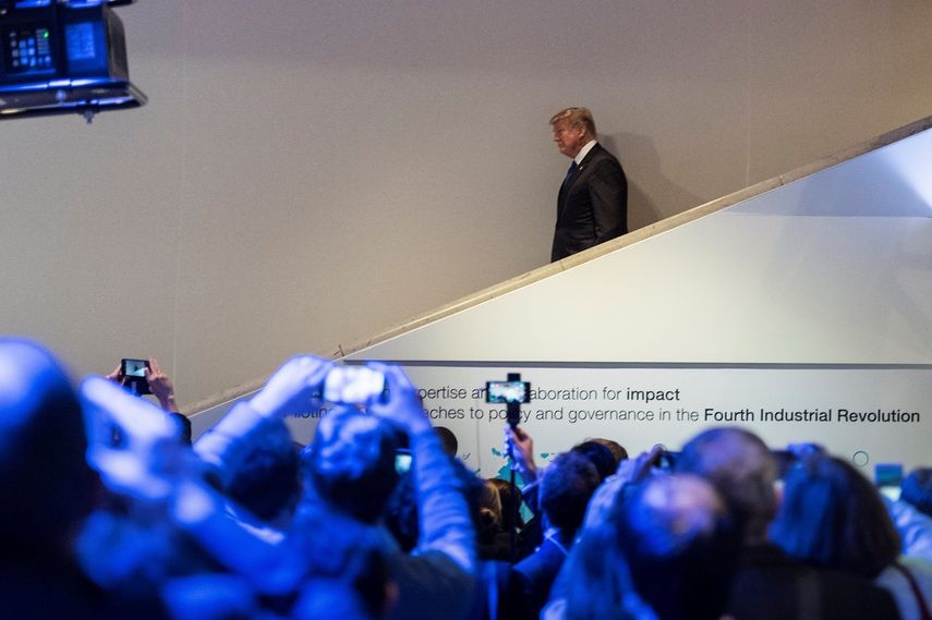 El presidente estadounidense, Donald Trump, participa en la 48ª edición del Foro Económico Mundial (Foro&nbsp;Davos), en&nbsp;Davos, Suiza, el 25 de enero del 2018.&nbsp;&nbsp;