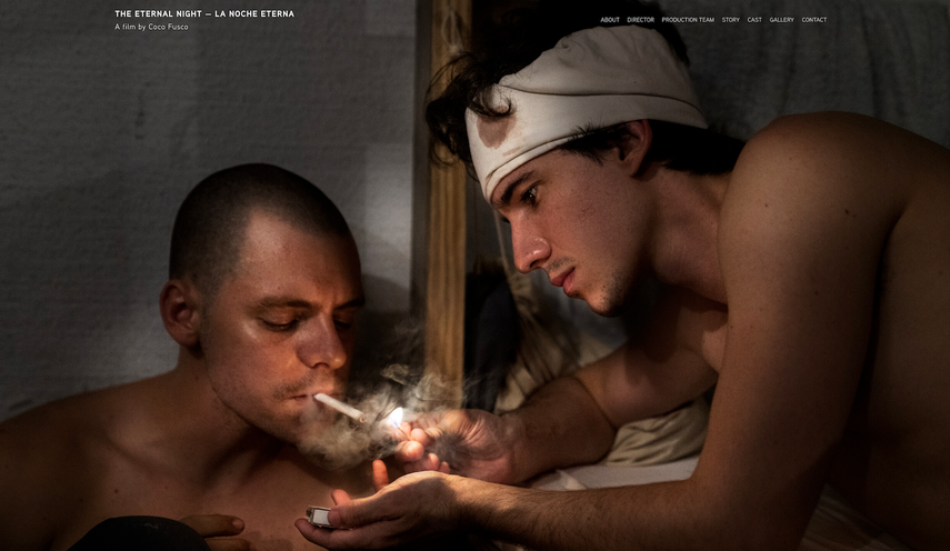 Fotograma de La noche eterna en la página web del filme.&nbsp;