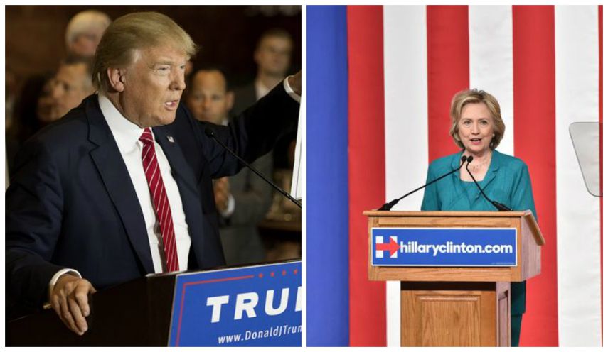 El precandidato republicano Donald Trump y la precandidata demócrataHillary Clinton.(EFE)