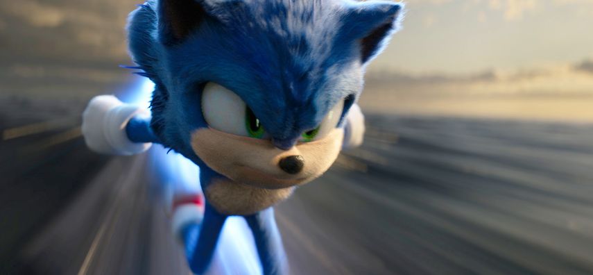 En esta fotografía proporcionada por Paramount Pictures Sonic, con la voz en inglés de Ben Schwartz, en Sonic the Hedgehog 2.