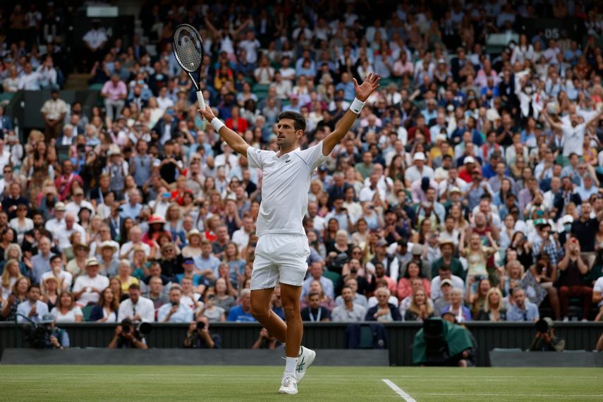 El serbio Novak Djokovic disputará la final de Wimbledon por séptima vez en su carrera, ha ganado cinco ocasiones (2011, 2014, 2015, 2018 y 2019)