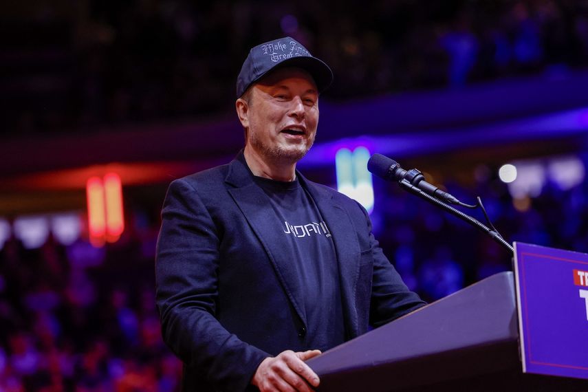 Elon Musk habla durante un mitin de campaña del candidato presidencial republicano, el ex presidente estadounidense Donald Trump, en el Madison Square Garden el 27 de octubre de 2024 en la ciudad de Nueva York.&nbsp;