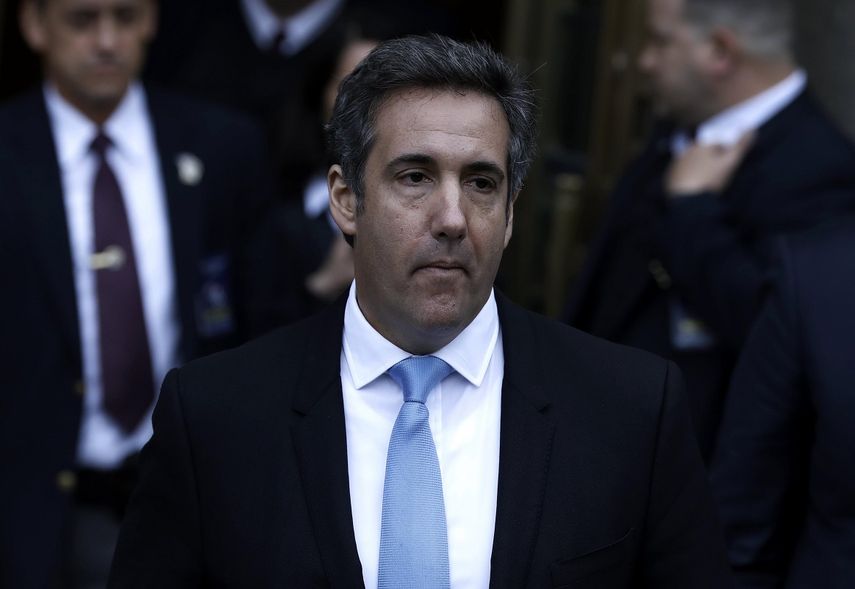 Michael&nbsp;Cohen, abogado personal del presidente Donald Trump, sale del Tribunal Federal el lunes 16 de abril de 2018 después de una audiencia, en Nueva York, EEUU.