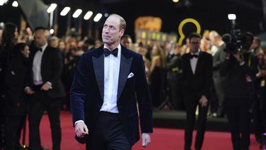 El príncipe William de Gran Bretaña, presidente de los BAFTA, llega a la 77a entrega de los Premios de la Academia Británica de Cine (BAFTA) en Londres el domingo 18 de febrero de 2024.