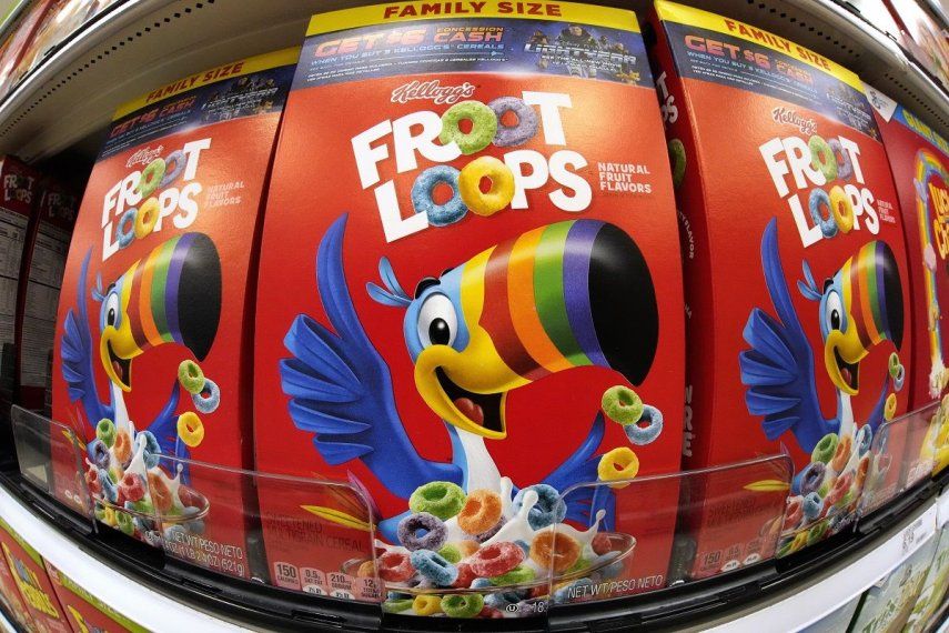 Cajas de cereales Froot Loops de Kelloggs se exhiben en un supermercado Target en Pittsburgh, el 16 de noviembre de 2022.&nbsp;