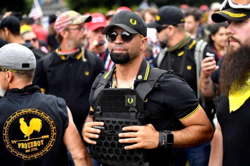 El presidente de los Proud Boys, Enrique Tarrio.