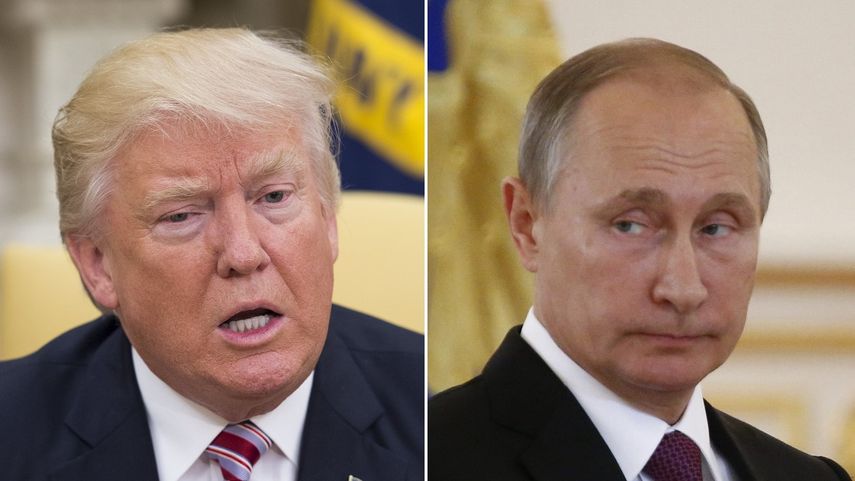 Donald Trump, presidente de EEUU, y el mandatario ruso Vladimir Putin.