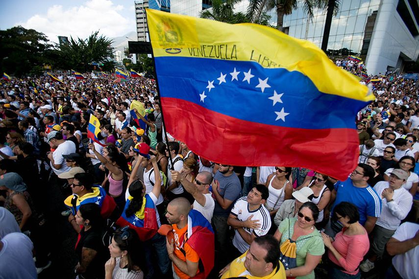 Esta imagen recoge una de las manifestaciones más recientes ocurridas en Caracas. (ARCHIVO DLA)