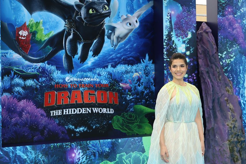 La actriz America Ferrer a su llegada al estreno en Los Angeles de&nbsp;The Hidden World, la tercera entrega de How to Train Your Dragon.&nbsp;