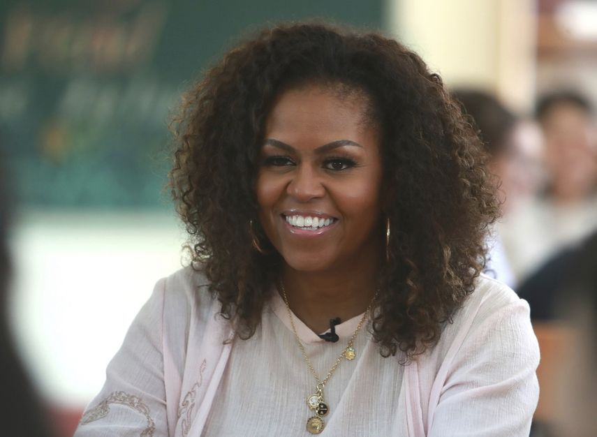 Michelle Obama durante una presentaci&oacute;n en una escuela secundaria de Long An, Vietnam, del 9 de diciembre del 2019.&nbsp;
