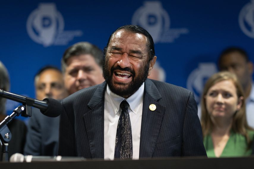 El congresista radical demócrata Al Green, acérrimo enemigo del presidente Donald J. Trump.