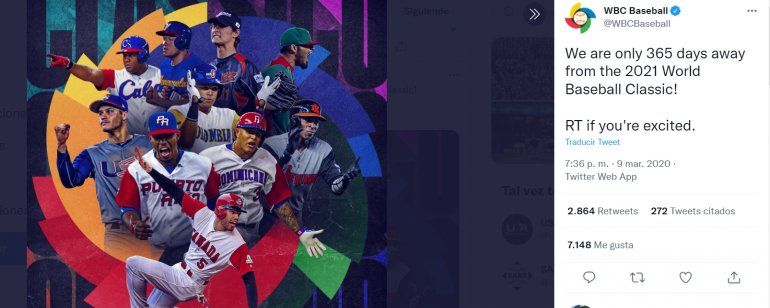 La quinta edición del Clásico Mundial de Beisbol tiene lista su nueva fecha para el 2023