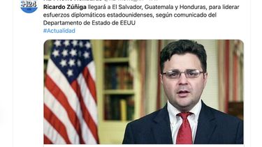 Ricardo Zúñiga, Enviado Especial de EEUU para el Triángulo Norte.   