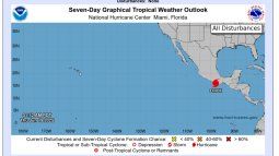 Vista de la posición del Huracán Erick. Junio 19 del 2025.