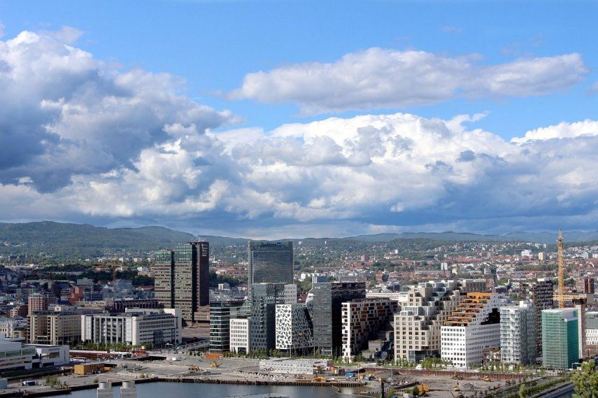 Vista panorámica de la ciudad de Oslo, Noruega.&nbsp;