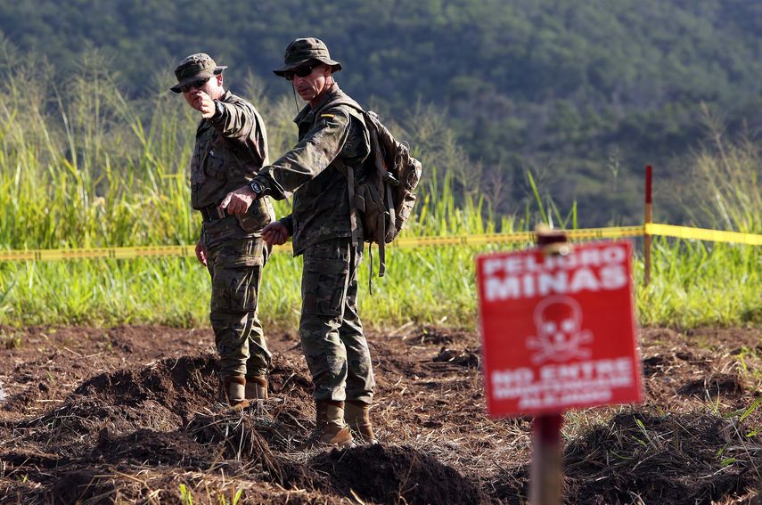 El plan piloto de desminado ya tiene como resultado cuatro municipios del país totalmente libres de minas, en Antioquia y el departamento de Santander (noreste).