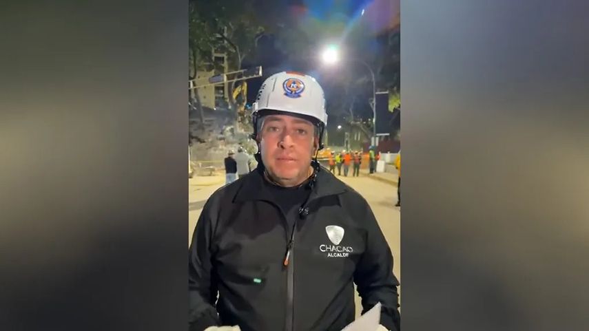 El alcalde de Chacao, Gustavo Duque, informó que continúan las operaciones de rescate (Captura de pantalla)