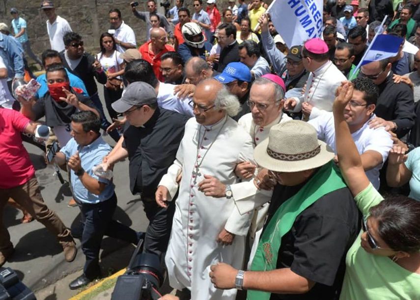 La Iglesia Católica ha acompañado a los civiles durante los meses de protesta. 
