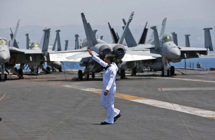 Imagen del portaaviones USS George H. W. Bush de la armada estadounidense.