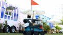 Un robot de la firma Cartken durante una jornada de entrega en Miami. Un robot de la firma Cartken durante una jornada de entrega en Miami.