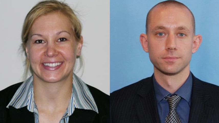 Los agentes del FBI Laura Schwartzenberger y Daniel Alfin.