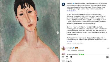 La pintura Busto de Elvira de Amedeo Modigliani.