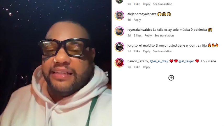 El reguetonero cubano El Taiger.