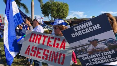 Nicaragüenses protestan en Miami contra Daniel Ortega.&nbsp;